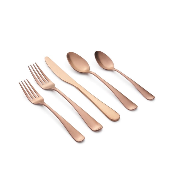 20 - Piece Flatware Set, Service for 4, Copper Satin Finish