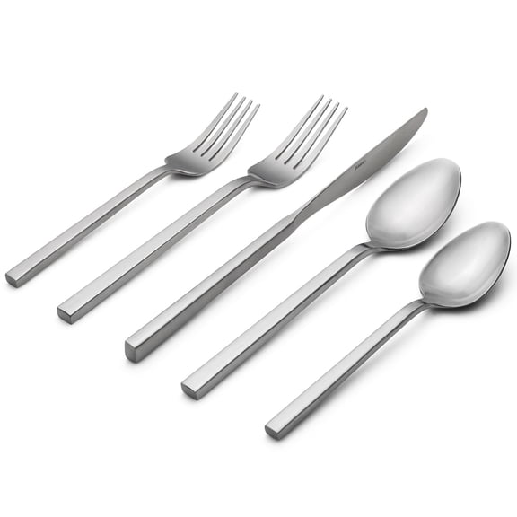 20-Piece Forged Silverware Set Stainless Steel Flatware Set,Service for 4,Matte Satin Polished Cutlery Set,Dishwasher Safe