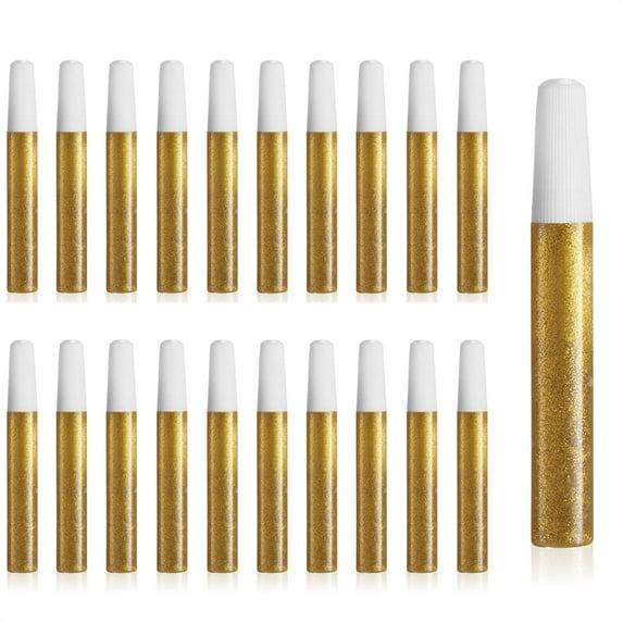 20 Piece Gold Glitter Glue Set for Crafts,Topboutique Multi-Surface Sparkle Glue Pens for DIY Art, Painting, Scrapbooking, The Creative Tool Kit & Perfect Gift for Craft Lovers of All Ages