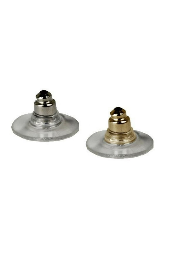 20 Piece Gold and Silver Tone Earring Backs with Disc Clutch for Stability