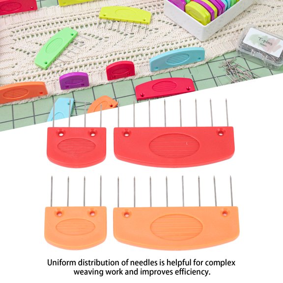 20-Piece Knit Blocking Comb Set with Storage Box - Stainless Steel & Plastic Blocking Pins for Sweaters, Crochet & Knitting Projects