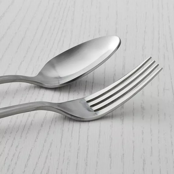 20-Piece Matte Stainless Steel Flatware Set - Dishwasher Safe