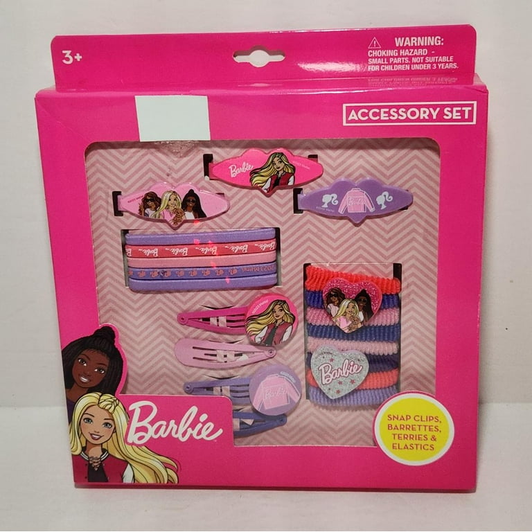 20 Piece Mattel Barbie Fashion Accessory Set with Snap Clips