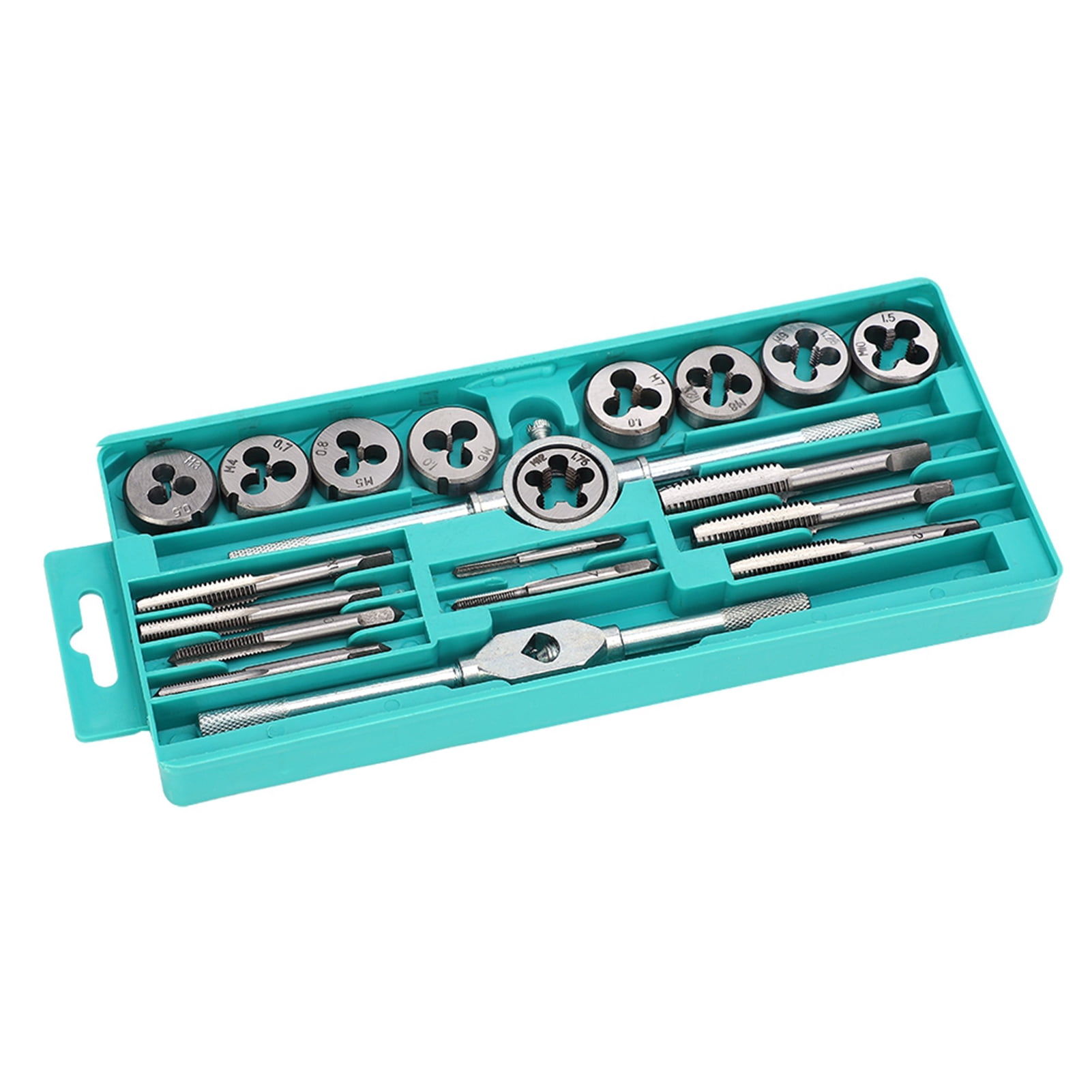 20-Piece Metric Tap and Die Set M3 to M12 Alloy Steel Threading Hand ...