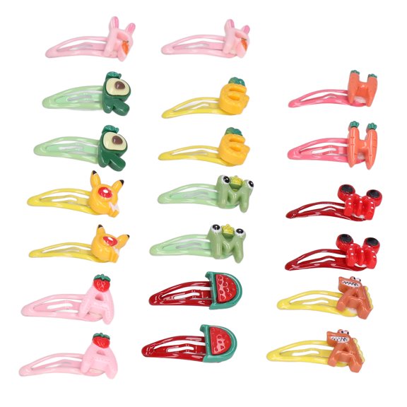 20-Piece Multi-Color Cute Pet Hair Clips - Professional Plastic Letter Style Snap Hairpins and Comfortable Barrettes for Dogs, Cats, and Small Rabbits (1.4 inches / 3.5 cm)