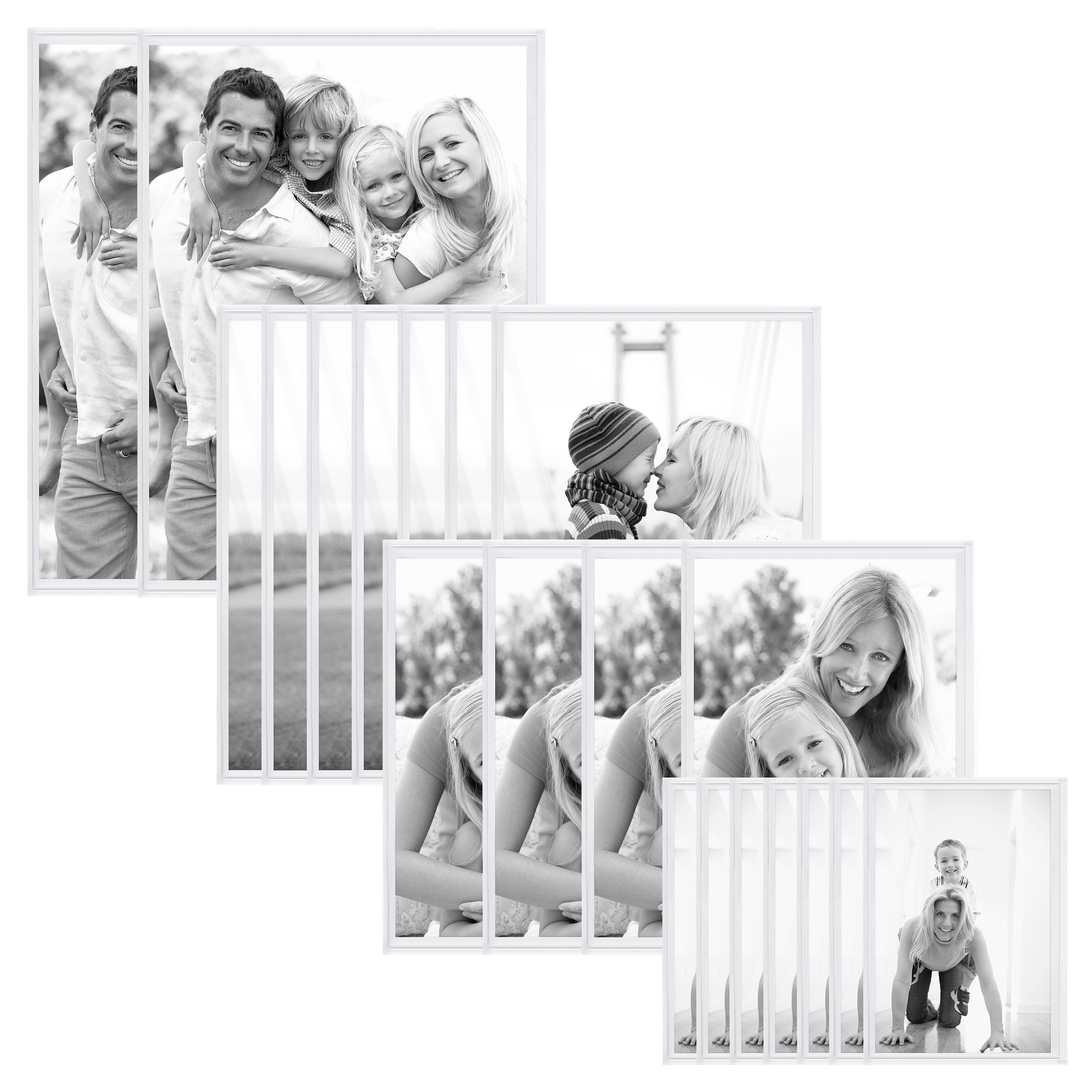 20 Piece Pocket Magnetic Picture Frame Set, Four Various Sizes - image 1 of 5