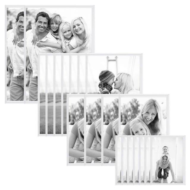 20 Piece Pocket Magnetic Picture Frame Set, Four Various Sizes