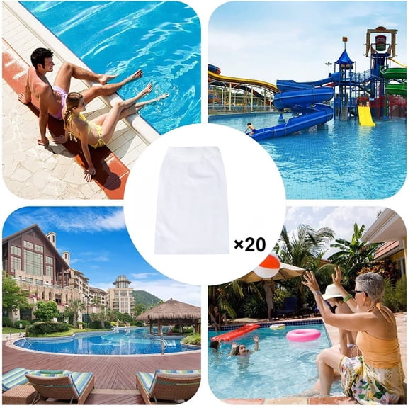 20 Piece Pool Socks Fine Mesh for Spa and Swimming Pool Filter Durable Reusable Foot Covers 20PCS