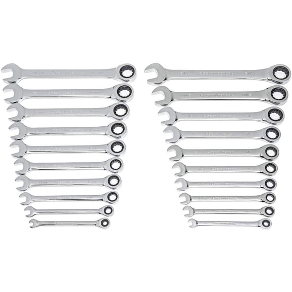20 Piece Ratcheting Wrench Set | SAE & Metric | 35720