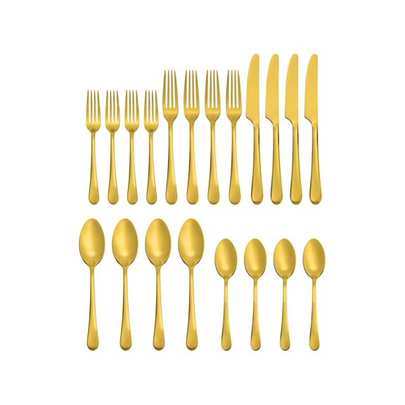 20 - Piece Satin Titanium Stainless Steel Flatware Set for 4