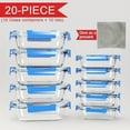 thumbnail image 1 of 20-Piece Stackable Glass Food Containers - 10 Airtight Lids Microwave Oven Safe for Meal Prep Pantry, 1 of 16
