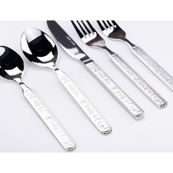 20-Piece Stainless Steel Western Silverware Set, Ranch Style Flatware for Home & Camping