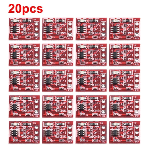 20Piece TTP223 Capacitive Touch Button, SelfLocking Touch Sensor for Breadboard and PCB Circuit Mounting