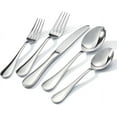 thumbnail image 1 of 20 Piece Teardrop Silverware Set for 4, 18/10 Stainless Steel Flatware Set, Modern Design Cutlery Set for Home/Hotel/Wedding,Mirror Polished and Dishwasher Safe, 1 of 4
