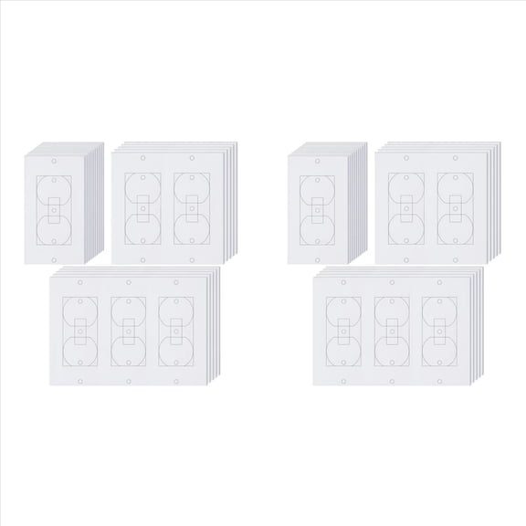 20-Piece Wall Outlet Insulation Set, Electrical Socket & Switch Sealers, Decorative Wall Plates Outlet Covers for Draft Protection & Energy Efficiency