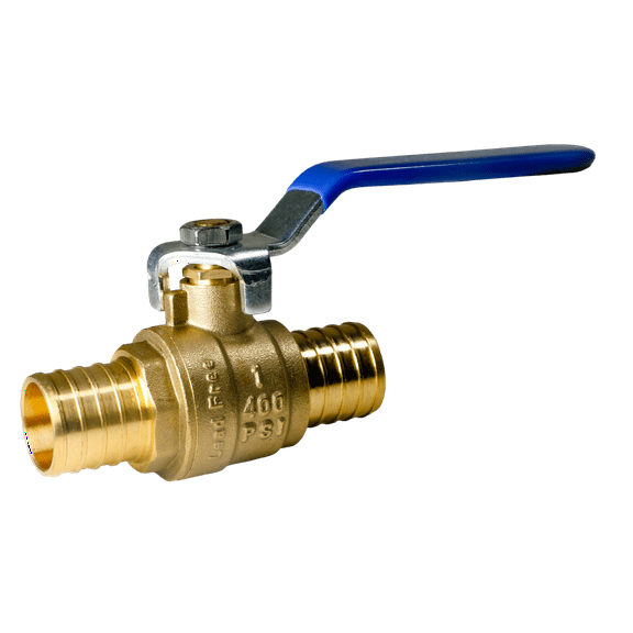 20 Pieces 1" Pex Ball Valve Blue/Cold, 24-2-6=20X