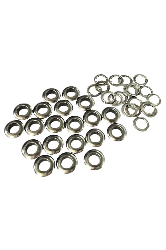 20 Pieces 12mm Stainless Steel Eyelets with Counter Disks, Rivets, Sleeves, Metal Eyelets And Washers, DIY Curtain Tarpaulin Bags -