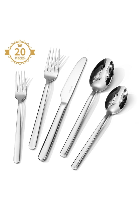 20-Piece 18/10 Stainless Steel Flatware Sets Service for 4