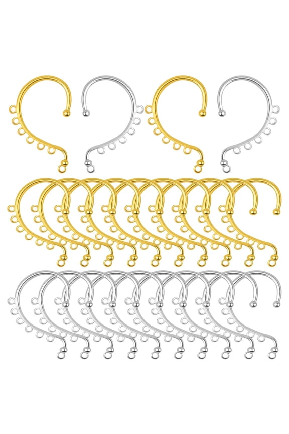 20 Pieces 2 ColorsVintage Ear Cuffs Hooks Climber Cartilage Earrings Ear Cuff Dangle Wrap Crawler Earring Hoop for Women Gifts DIY Earrings Jewelry Making