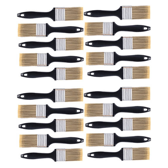 20 Pieces 2 Inch Paint Brush,Flat Brushes Professional Tools with Treated Plastic Handle for DIY