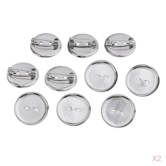 20 Pieces 23MM Rustless Pin Back Button Base Back Badge Button Supplies Pin Disk Base Pad Customize Personalize Badg