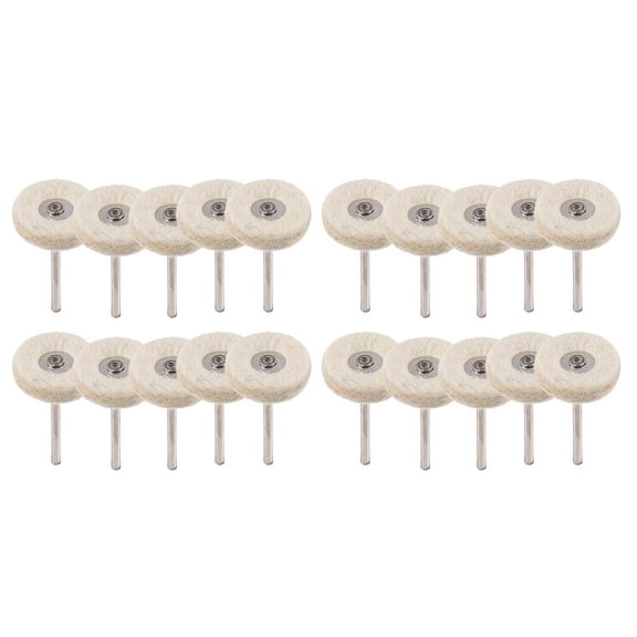 20 Pieces 25mm Felt Installation Pad Jewelry Polishing Set T-Shaped Rotary Drill Grinder Brush