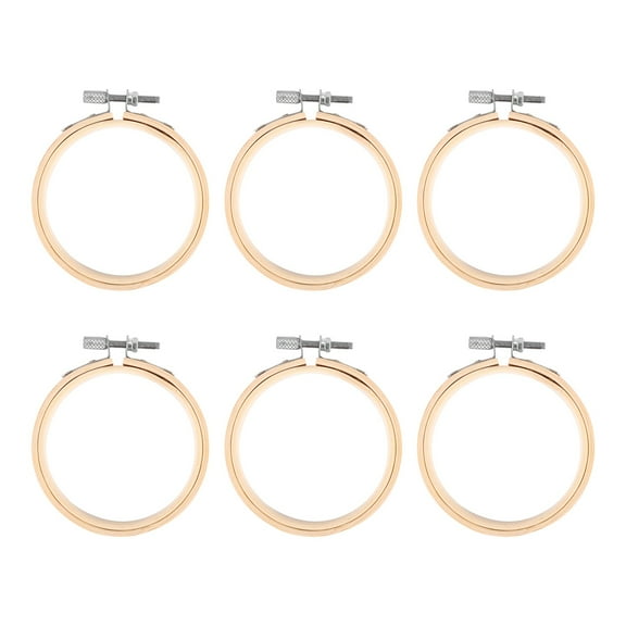 20 Pieces 3 Inch Bamboo Embroidery Hoops Round Wooden Circle Hoop Ring For Art Craft Handy Sewing