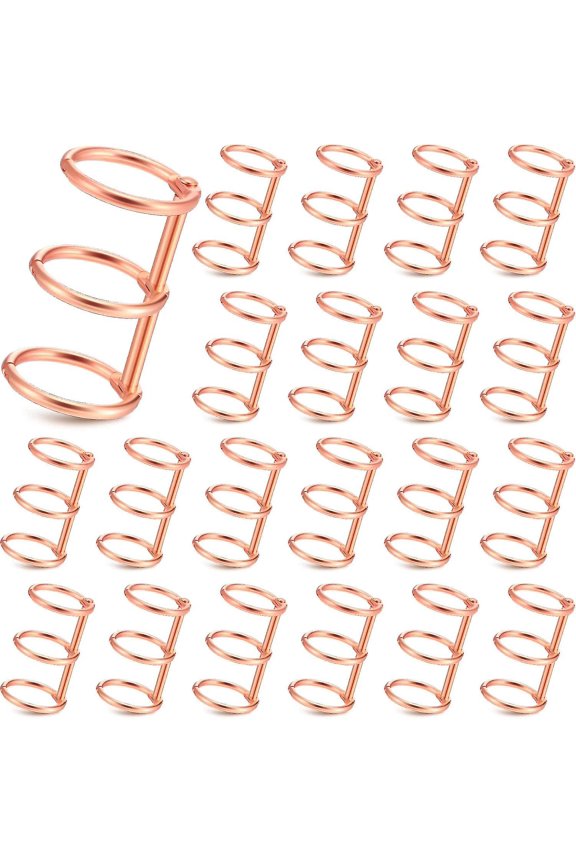 20 Pieces 3 Ring Metal Loose Leaf Binders Book Rings Snap Split Hinged With 20 Mm Inner Diameter For Diy Travel Diary, Photo Album, Binding Spines Com