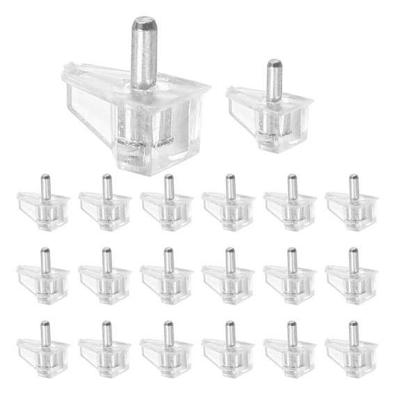 20 Pieces 3 mm Shelf Pins Clear Support Pegs Cabinet Clips Holder for Kitchen Furniture