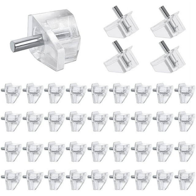 20 Pieces 3 mm Shelf Pins Clear Support Pegs Shelf Pegs Clips