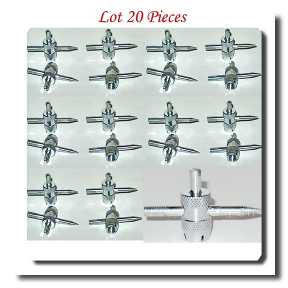 20 Pieces 4 Way Tire Valve Stem Core Installer / Remover Tire Repair Tool