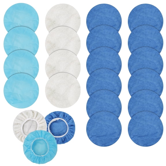20 Pieces 9 to 10 Inches Buffer Pads Car Polisher Bonnet Orbital Buffer Bonnets Microfiber Bonnet Polishing Bonnet Buffing Pad Cover