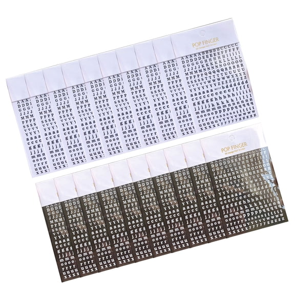 20 Pieces Adhesive Manicure Letter Sticker English Alphabets Shaped Nails Art Decals Decorative Epoxy Stickers