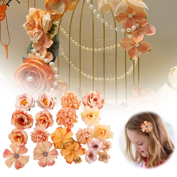 20 Pieces Artificial Flower Heads for Crafts - 2-4cm Silk Floral for DIY Wreath Making, Scrapbooking Embellishments, Mixed Color Fake Petals for Jewelry, Bulk Lot for Handmade Boutonnieres