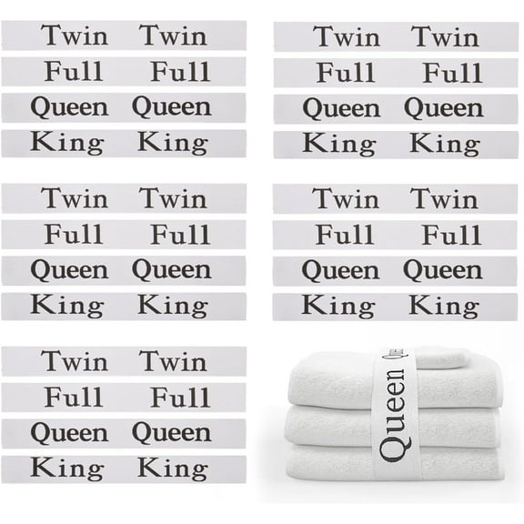 20 Pieces Bed Sheet Organizer Bands Bed Sheet Keepers Closet Organization Elastic Linen Labels for Bed Sheet Sets(Queen,King,Full,Twin)
