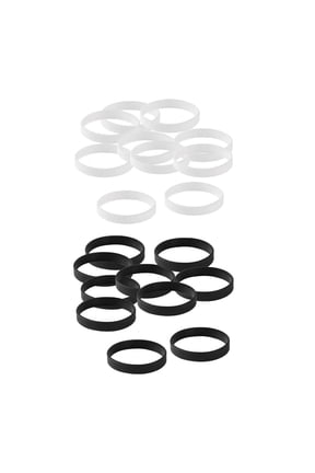 20 Pieces Blank Silicone Fashion Rubber Bracelet Black White