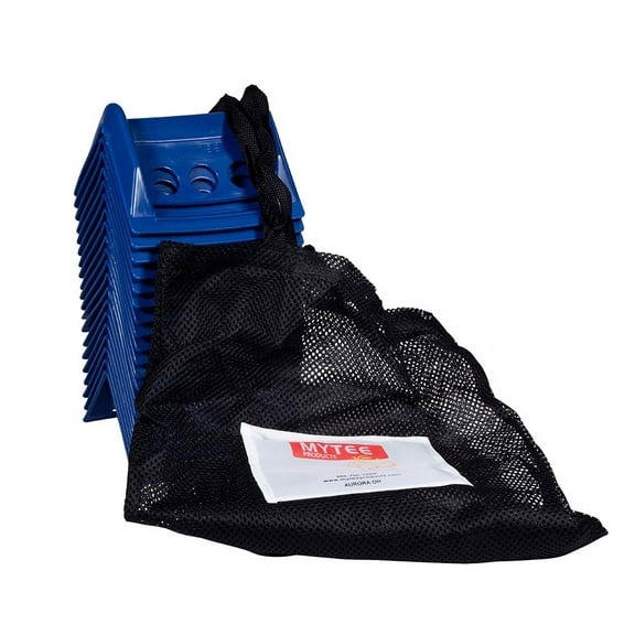 (20 Pieces) Blue 4"x6" Flatbed Edge Protectors with Carrying Case - 4" Winch Ratchet Straps Corner Protectors for Flatbed Cargo Load