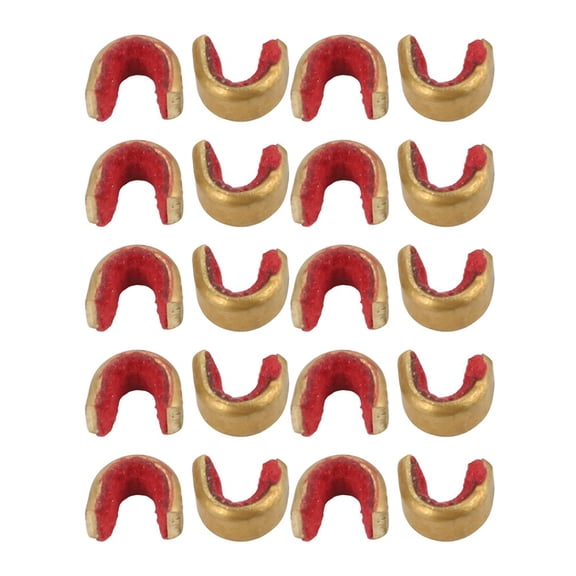 20 Pieces Brass Nock Points for D-Ring Bow String Buckle Clips with Positioning, Metal Arrow Nocks for Compound and Recurve Bows(Red)