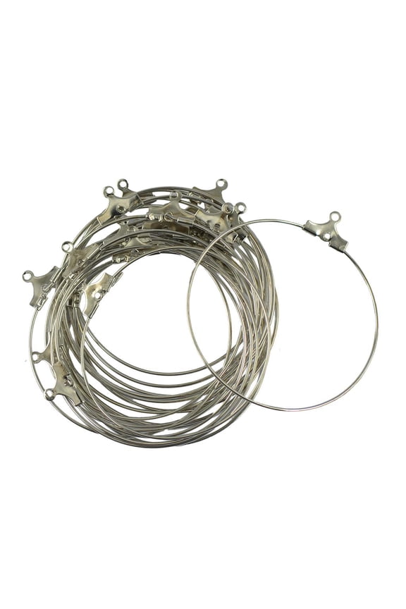 20 Pieces Brass Wire Coil Hoop Loop Ear Hooks/Fish Hooks/Ear Wire for DIY Jewelry Making Crafts