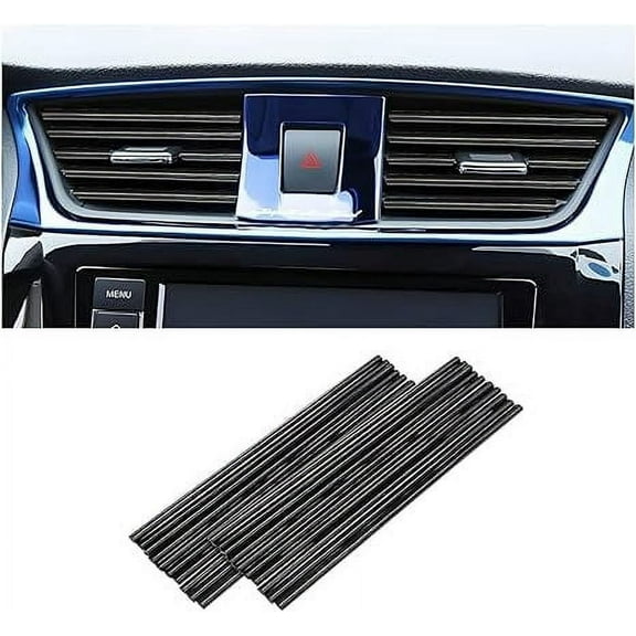 20 Pieces Car Air Conditioner Decoration Strip for Vent Outlet, Universal Waterproof Bendable Air Vent Outlet Trim Decoration, Suitable for Most Air Vent Outlet, Car Interior Accessories
