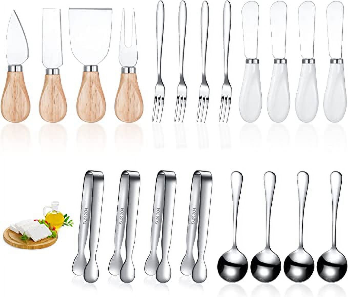 20 Pieces Cheese Butter Knife Set Charcuterie Board Accessories