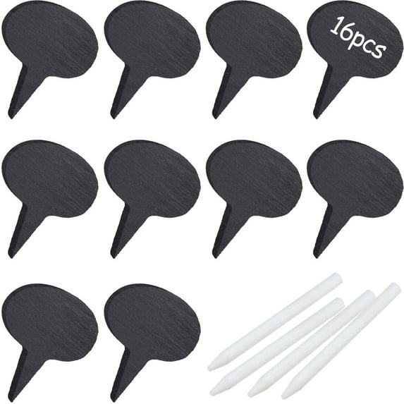 20 Pieces Cheese Markers for Charcuterie Board, Black Cheese Labels Chalkboard Picks Cupcake Name Tag Toppers for Food Dinner Wedding Birthday Parties (Oval Shape)
