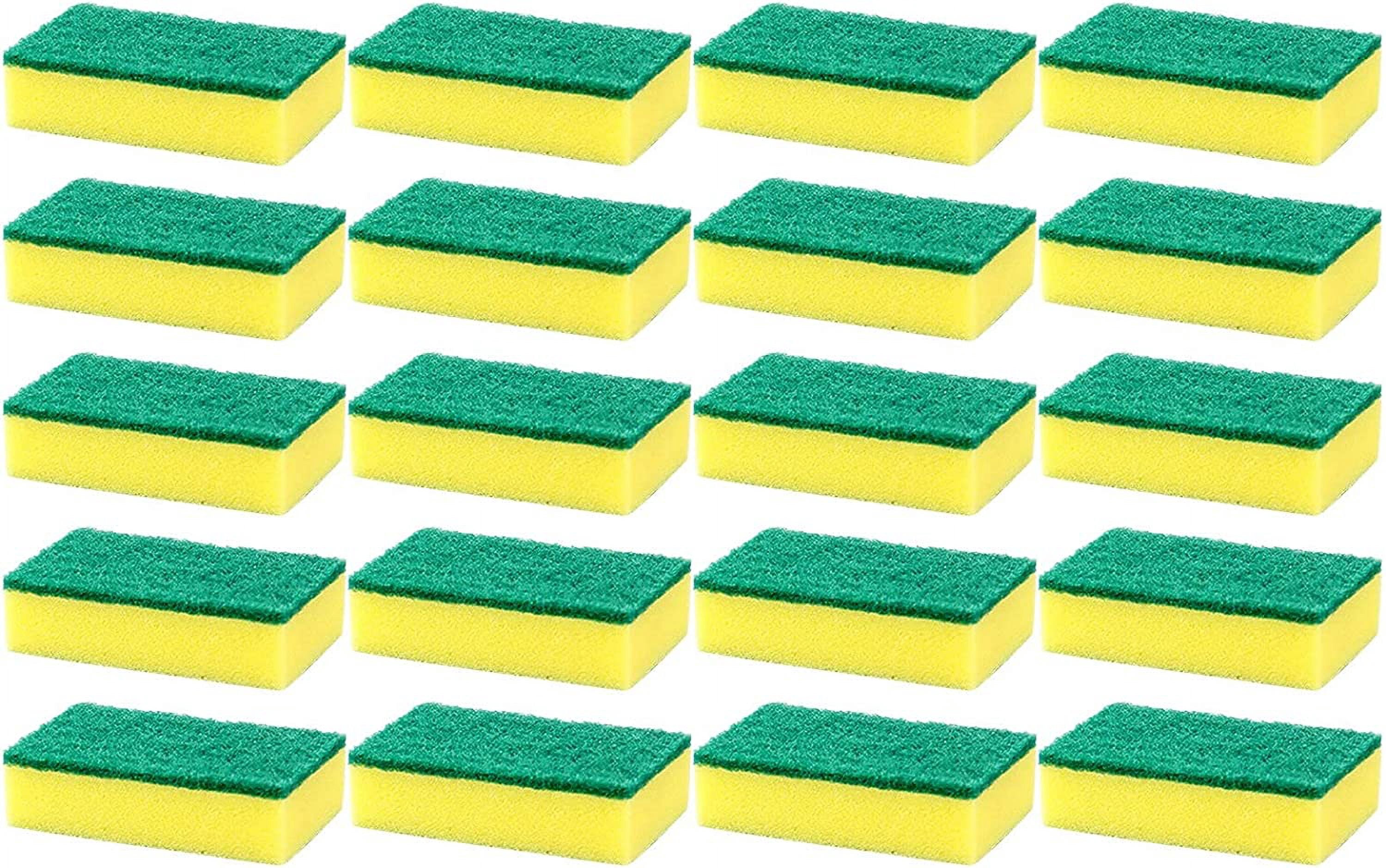 20 Pieces Cleaning Sponge Double Faced Scrubber Multicolor Dish Washing ...