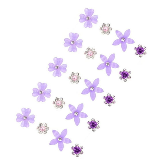 20 Pieces Elegant Rhinestones Hair Accessories Stylish Floral Barrettes Hair Clip Hair Ornament For Women And Children
