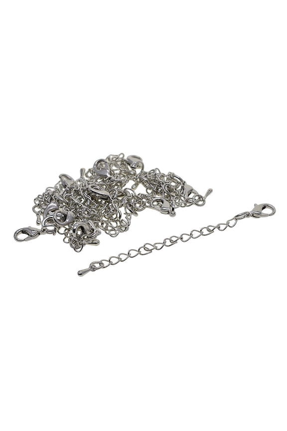 20 Pieces Extension Link Chain Tail Extender Chain With Lobster Clasp Jewelry Findings For DIY Necklaces Bracelets Anklet
