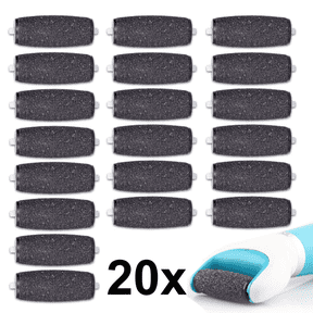 20 Pieces Extra Coarse Replacement Roller Refill Heads Compatible with Amope Pedi Refills Electronic Foot File