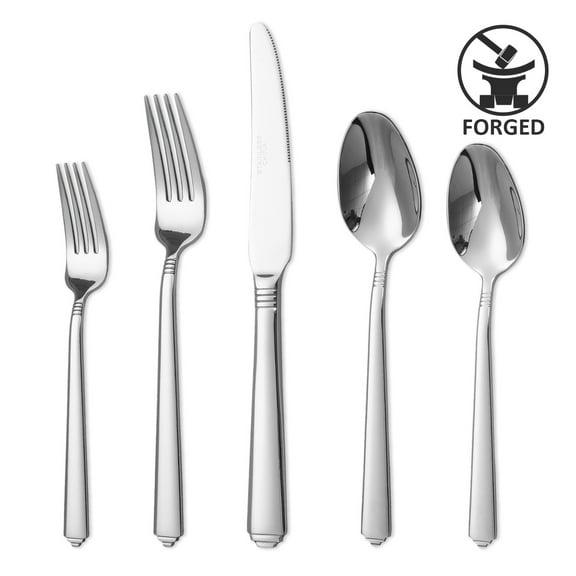20 Pieces FLUGH Flatware Set, Stainless Steel Flatware Set, Silverware Set Service For 4