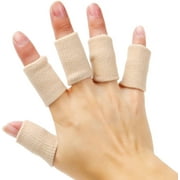 20 قطعة أكمام الأصابع حماة دعامة الإبهام واقي ضغط مرن لتخفيف الألم والتهاب المفاصل وإصبع الزناد والبيج الرياضي