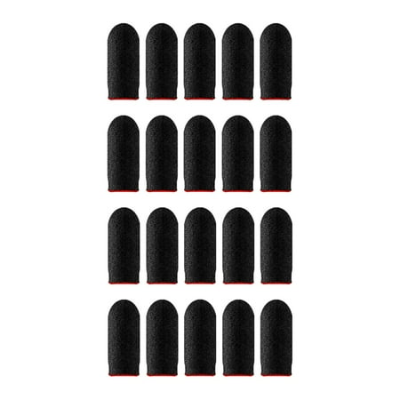 20 Pieces Gaming Finger Sleeves Gamer Thumb Protector for Game , Red