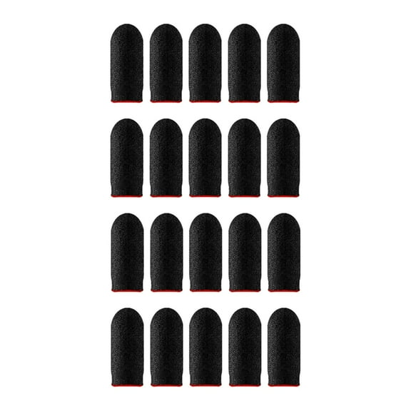 20 Pieces Gaming Finger Sleeves Gamer Thumb Protector for Game , Red